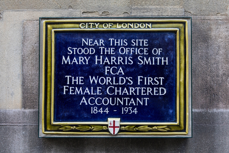 Mary Harris Smith Plaque in the City of London