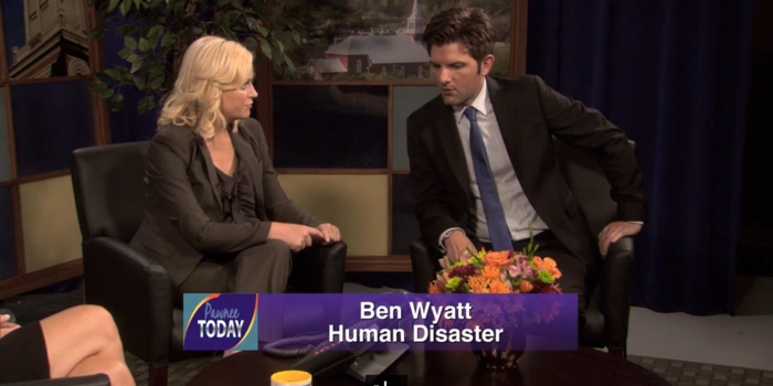 Adam Scott as Ben Wyatt in Parks and Recreation